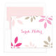 White Botanical Leaves Folded Note Cards Image 1 of 5